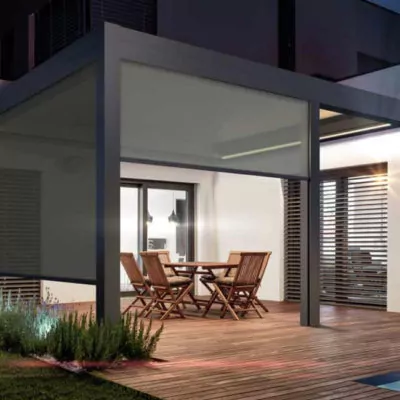 Terrassenüberdachung mit zusätzlichem Pfosten
